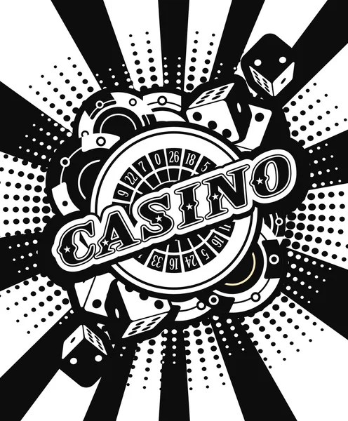 Casino achtergrond poster print — Stockvector