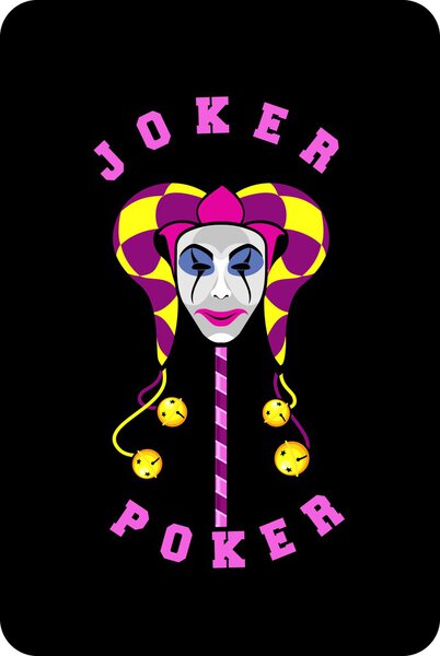 Joker mask on a stick
