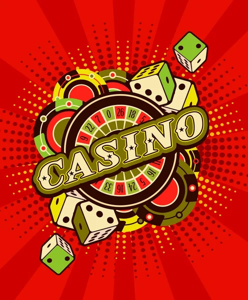 Casino fondo cartel impresión — Vector de stock