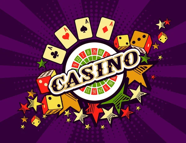 Casino fondo cartel impresión — Vector de stock