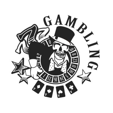 Beyaz bir arka plan üzerinde Casino logo