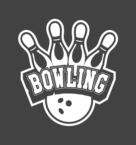 Боулінг клуб емблема — стоковий вектор