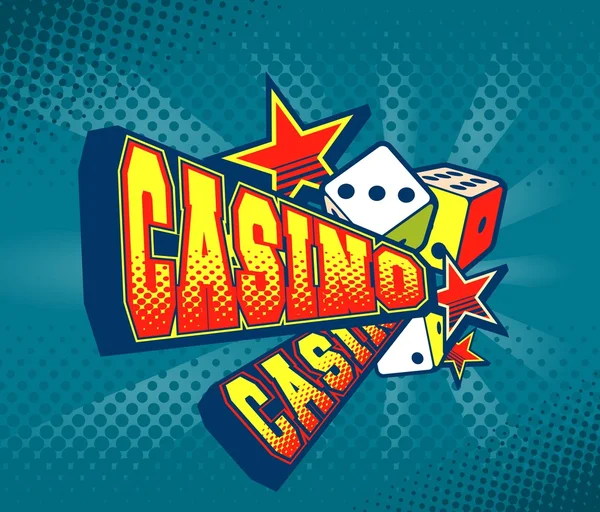 Poster vector Casino - Stok Vektor