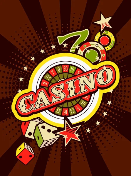 Casino fondo cartel impresión — Vector de stock