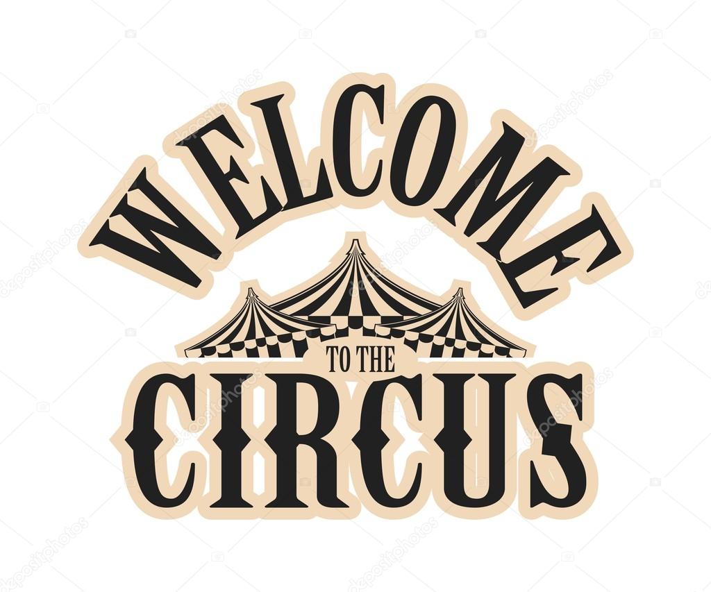 Vector illustration Circus logo on a white background