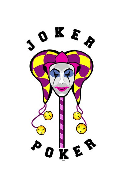 Joker mask on a stick
