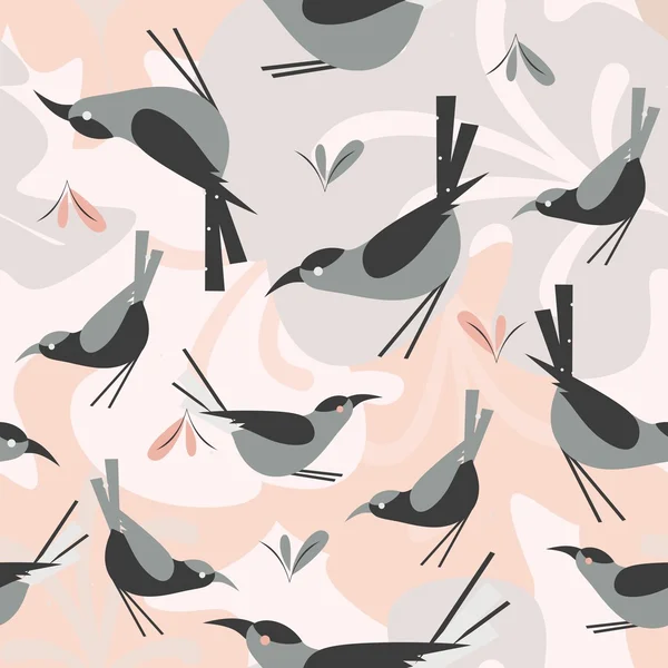 Seamless pattern Bird — Stock Vector