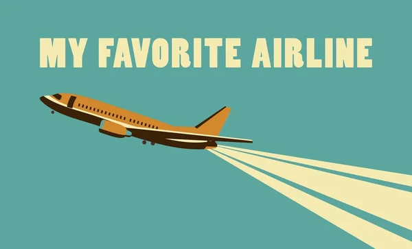 Ретро-плакат авиакомпании — стоковый вектор
