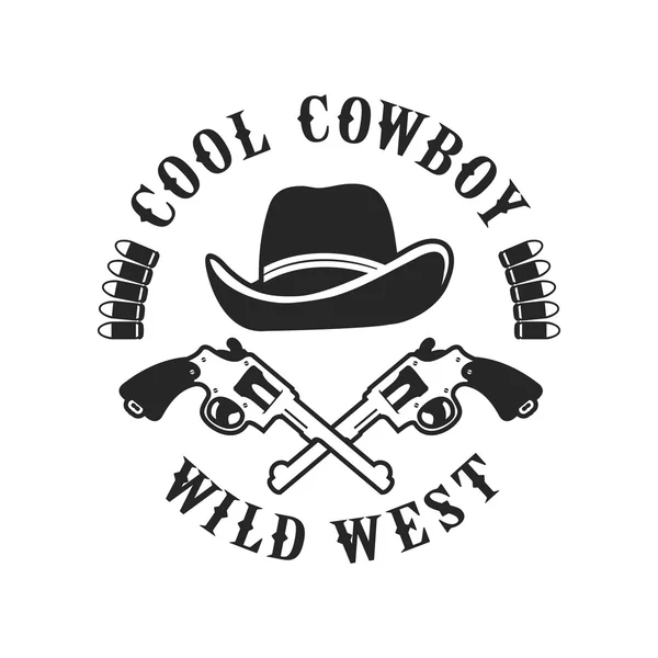 Emblema Cowboys su sfondo bianco — Vettoriale Stock