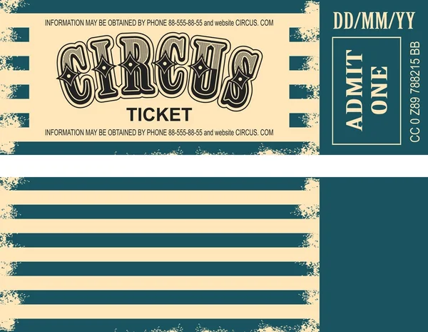 Retro circus ticket — Stockvector