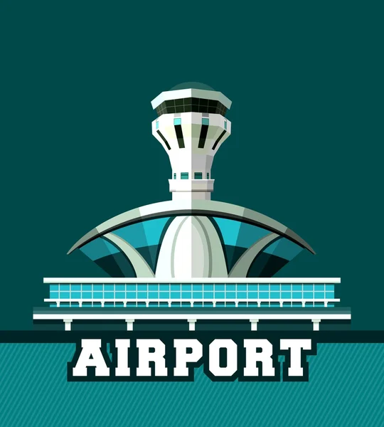 Affiche de l'aéroport — Image vectorielle