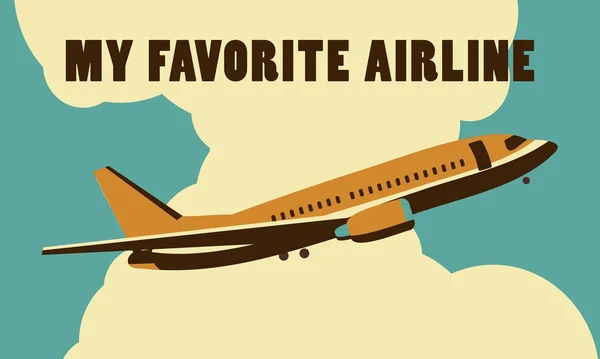 Ретро-плакат авиакомпании — стоковый вектор