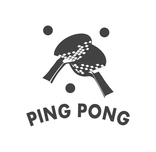 Emblema Ping Pong — Vettoriale Stock