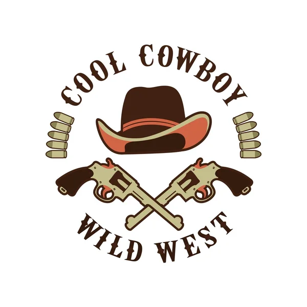 Cowboys emblema em um fundo branco — Vetor de Stock