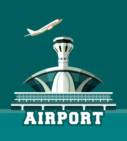 Affiche de l'aéroport — Image vectorielle