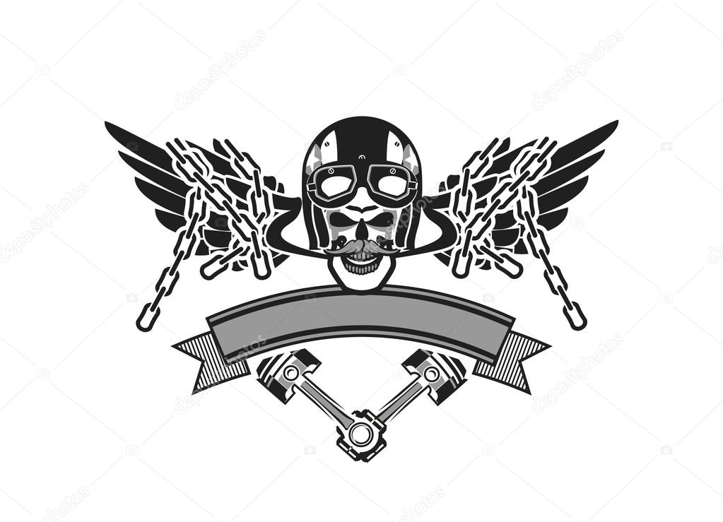 Biker Skull Emblem