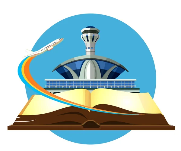 Emblema vettoriale Aeroporto — Vettoriale Stock