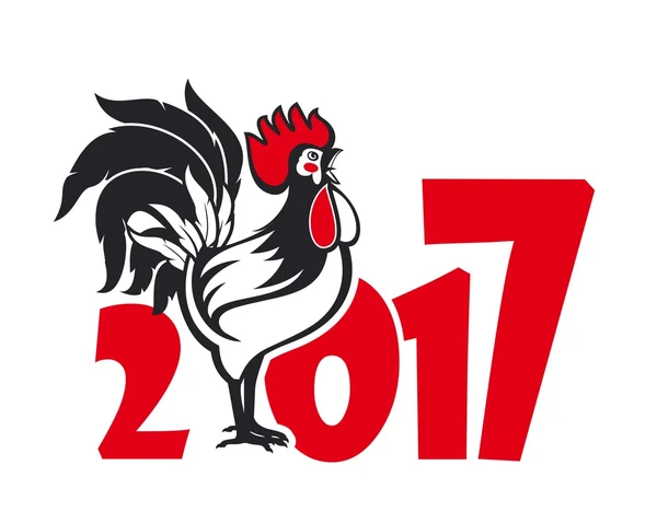 Gallo - símbolo de 2017 — Archivo Imágenes Vectoriales