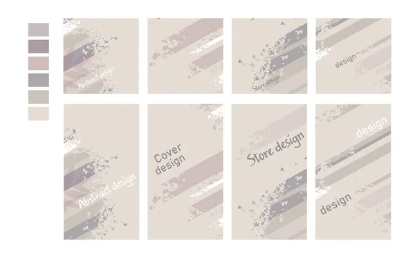 Vector Abstracte Pagina Omslag Ontwerp Voor Instagram Set Van Verticale — Stockvector