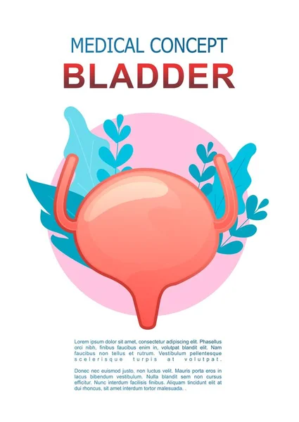 Póster Vertical Médico Conceptual Sobre Fondo Blanco Icono Órgano Interno — Archivo Imágenes Vectoriales