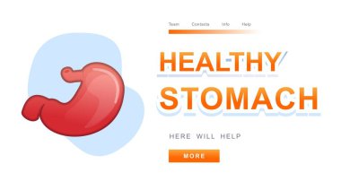 yatay afiş şablonu web sitesi iniş sayfası sağlık teması, beyaz arkaplanda insan iç sağlığı