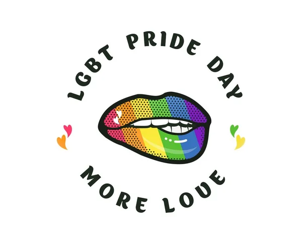 Vektör Çizimi Homoseksüel Aşk Konsepti Amblemi Uygulamalı Lgbt Bayrağı Olan — Stok Vektör