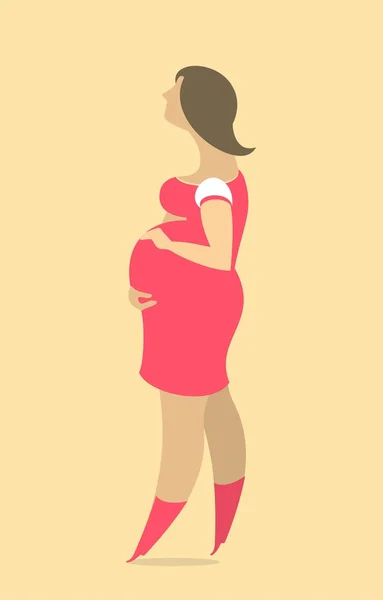 Stylized Pregnant Woman — Stock Vector