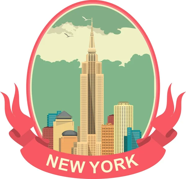 Etiqueta de Nueva York — Vector de stock