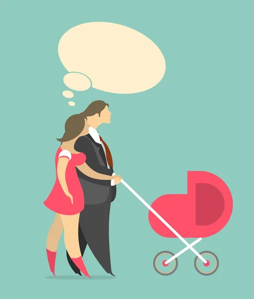 Married couple with a child — Stock Vector