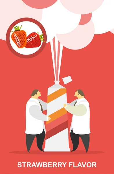 Dentifrice aux fraises — Image vectorielle