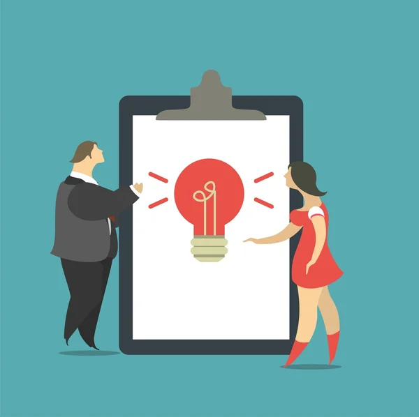 Concepto empresarial ideas de consideración — Vector de stock