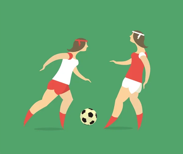 Pelota de fútbol femenino — Vector de stock