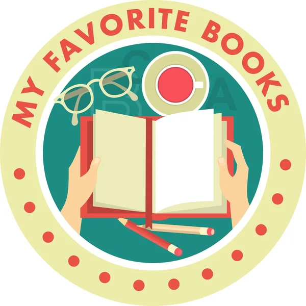 My favorite books — Stock Vector