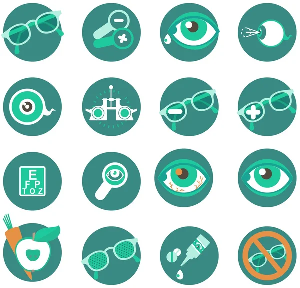 Ophthalmic Icons — Stock Vector