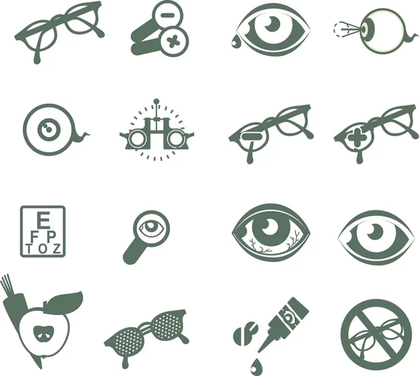 Ophthalmic icons — Stock Vector