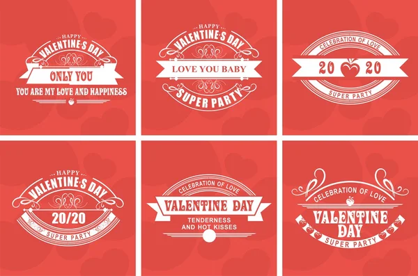 Calligraphic Elements Valentines Day — Stock Vector