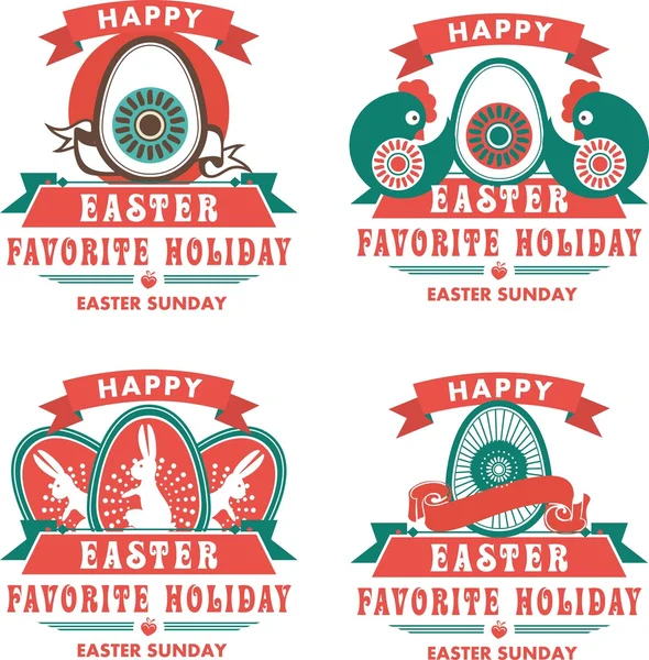 Easter labels — Stock Vector