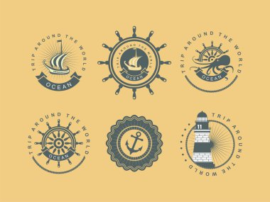 Vintage rozetleri deniz