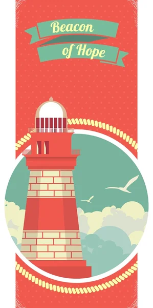 Lighthouse flyer — Stock Vector