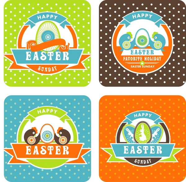 Easter labels — Stock Vector