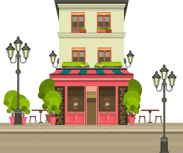 Tienda de casa adosada — Vector de stock