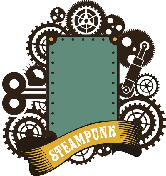 Steampunk hangslot — Stockvector