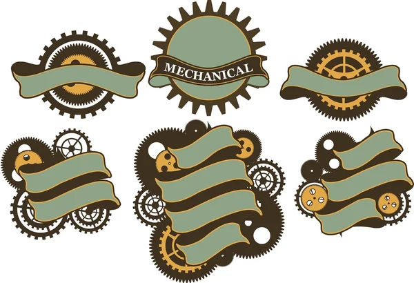 Steampunk mekanizması afiş — Stok Vektör
