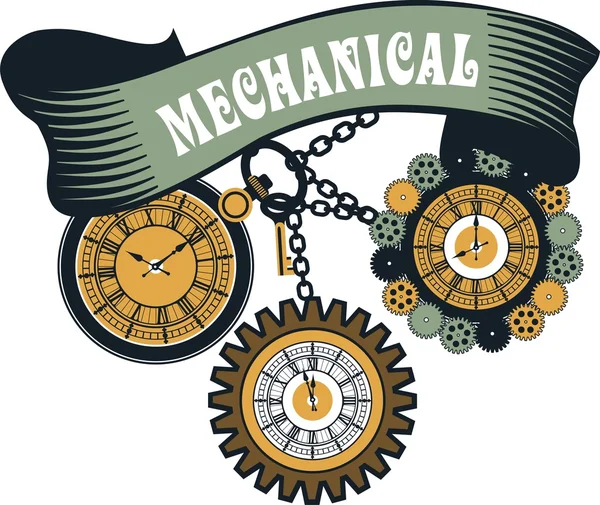 Mecanismo steampunk — Vetor de Stock