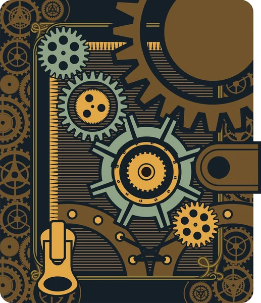 Steampunk mechanism — Stock Vector