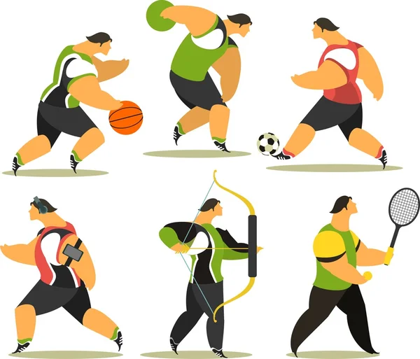 Atletas de varios deportes — Vector de stock