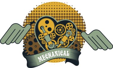 Steampunk mekanizması kalp