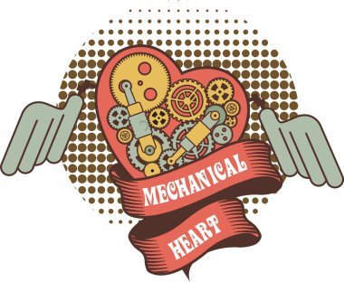 Steampunk mekanizması kalp