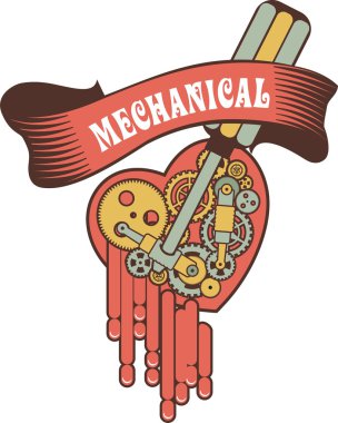 Steampunk mekanizması kalp