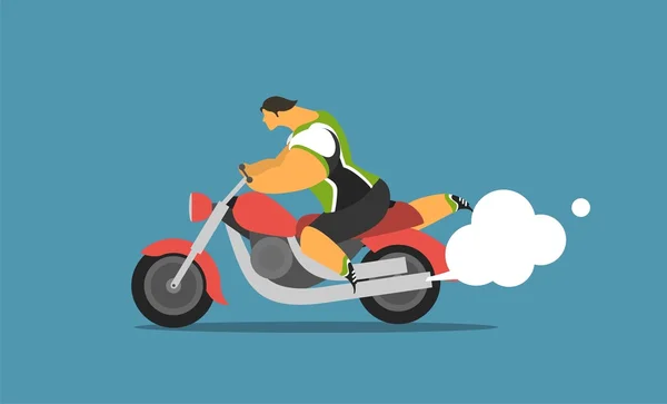 Motociclista — Vector de stock